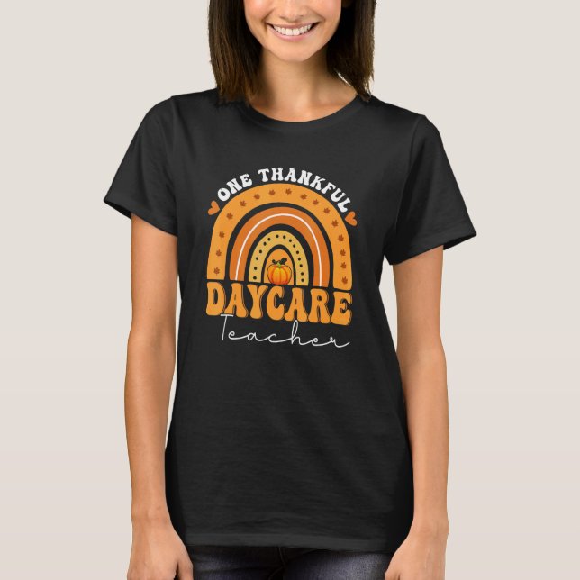 Camiseta One Thankful Daycare Teacher Autumn Rainbow Teache (Frente)