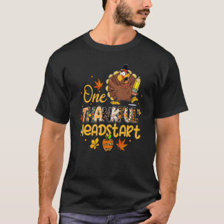 Camiseta One Thankful Headstart Turkey Pilgrim Hat Thanksgi