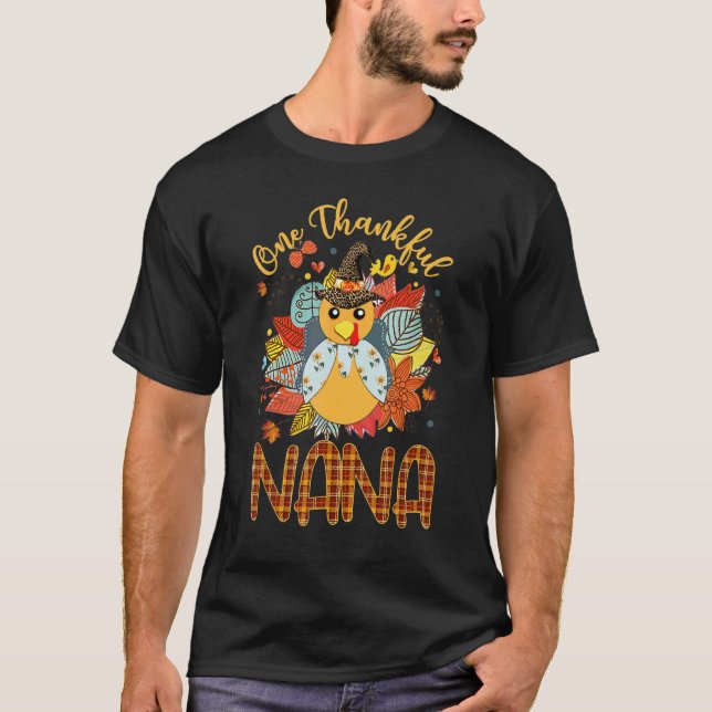 Camiseta One Thankful Nana Thanksgiving Blessed Greatful (Frente)