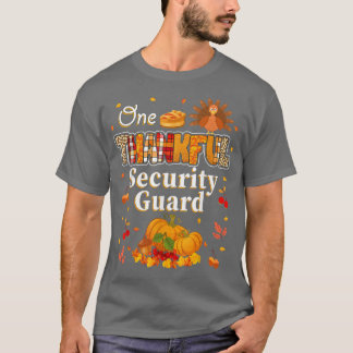 Camiseta One Thankful Security Guard Fall Autumn Thanksgivi