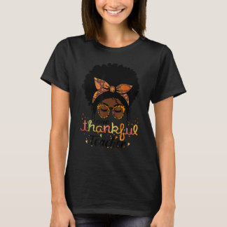 Camiseta One Thankful Teacher Afro American Women Fall Than