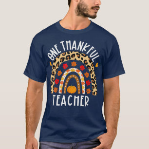 Camiseta One Thankful Teacher Rainbow Teacher Squad Thanksg