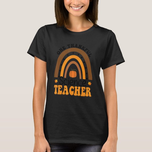 Camiseta One Thankful Teacher Thanksgiving History Teacher  (Frente)