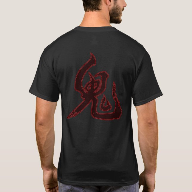 Camiseta Oni 鬼 – Hand-Brushed Kanji Art (Verso)