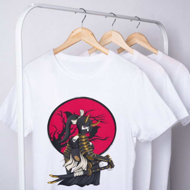 Camiseta Oni Girl Samurai (Criador carregado)