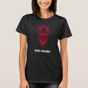 Camiseta Oni Mask Japonês Demon Face Devil Ronin