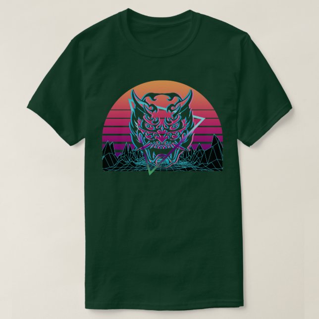 Camiseta Oni Mask Yokai Devil Mask Gift (Frente do Design)