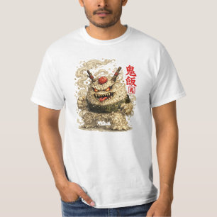 Camiseta Oni Noodle Yokai – Arte de Monstro de Comida Japon