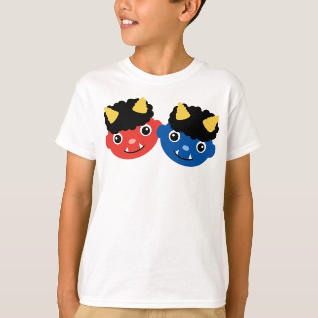 Camiseta Oni Vermelhos e Azuis do Setsubun (Frente)