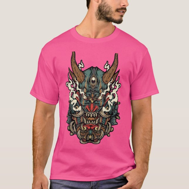 Camiseta Oni Yokai Demon Mystic Legend Angry Japan Mytho (Frente)
