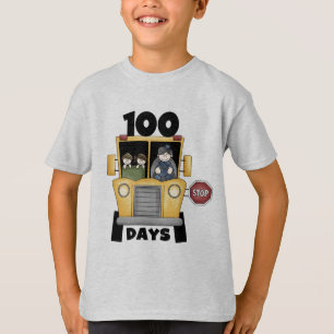 Camiseta Ônibus 100 dias de t-shirts e presentes escolares