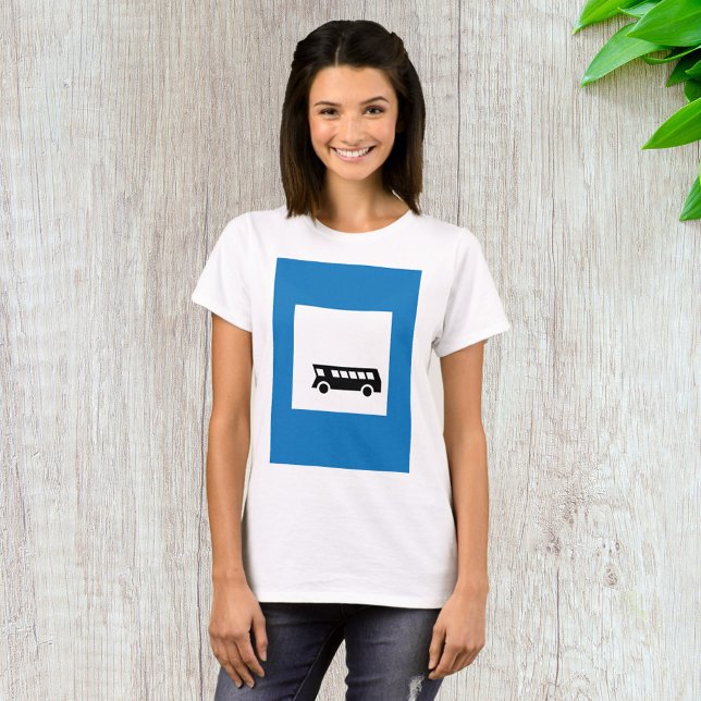 Camiseta Ônibus de transporte público - Sinal de trânsito u (Criador carregado)