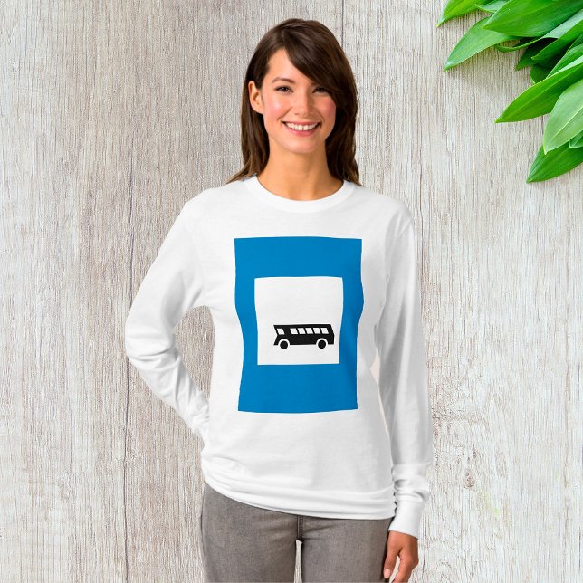 Camiseta Ônibus de transporte público - Sinal de trânsito u (Criador carregado)