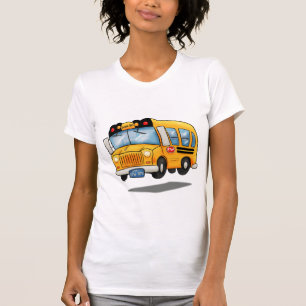 Camiseta Ônibus Escolar Cartoon