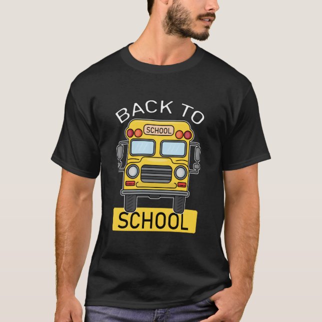 Camiseta Ônibus Escolar De Volta às Aulas Para Professores  (Frente)