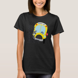 Camiseta Ônibus Escolar Engraçado Passando Por 100 Dias De