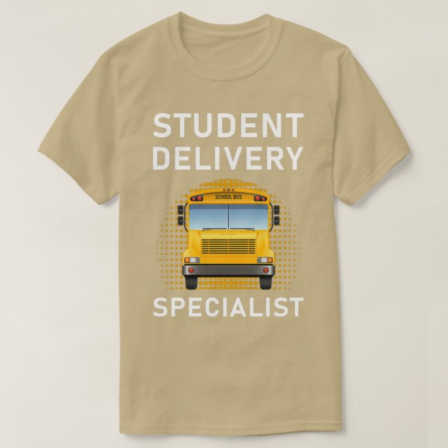 Camiseta Ônibus Escolar Especialista de Entrega Estudantil  (Frente do Design)