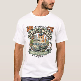 Camiseta Ônibus Transporte Público Gato Ônibus Transporte P