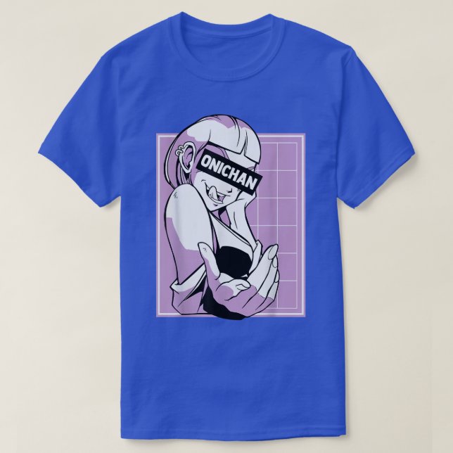 Camiseta Onichan - Garota de Animação Kawaii Cute - Manga J (Frente do Design)