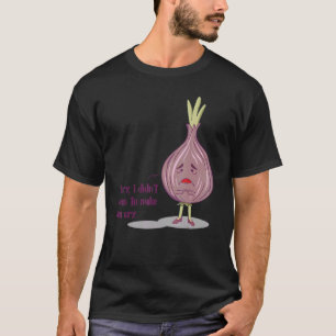 Camiseta Onion Vegetable Vegan Vegan Cozinhar Sweet Sad