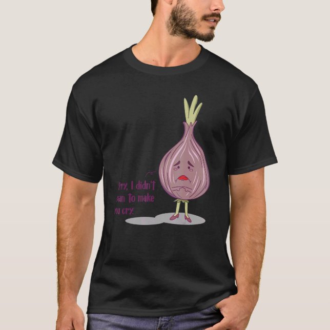 Camiseta Onion Vegetable Vegan Vegan Cozinhar Sweet Sad (Frente)