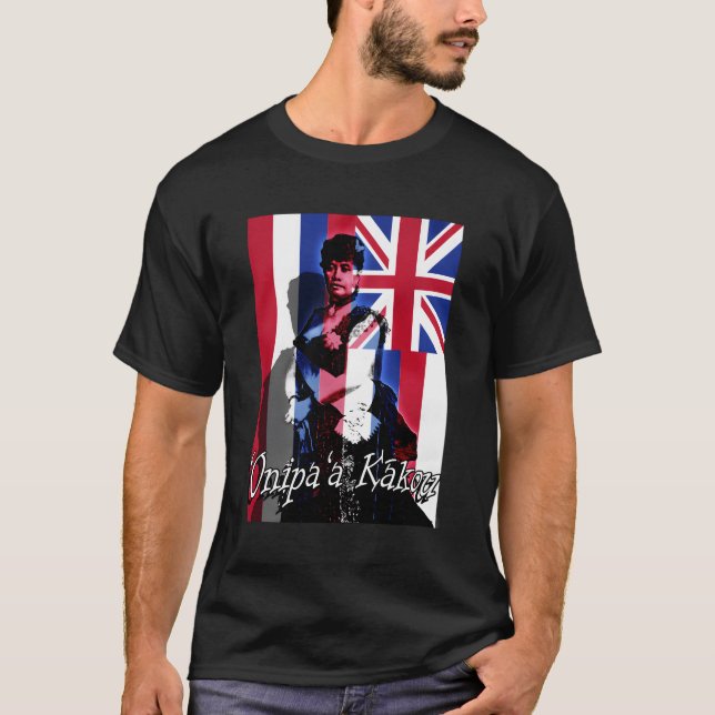 Camiseta Onipaa Kakou Queen Liliuokalani Reino do Havaí (Frente)