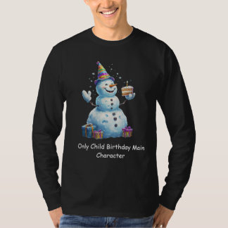Camiseta Only Child Birthday Main Character Design