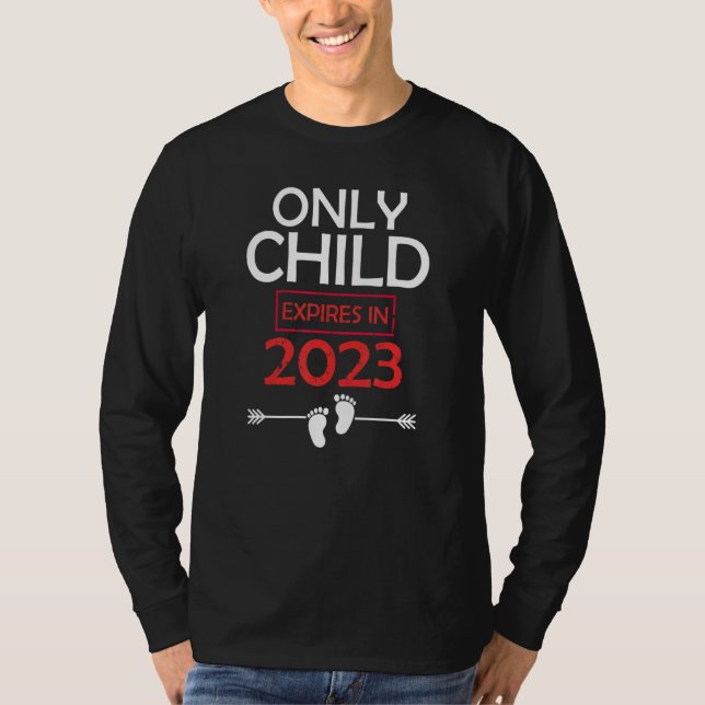 Camiseta Only Child Expires 2023 Big Sister Big Brother Ann (Frente)