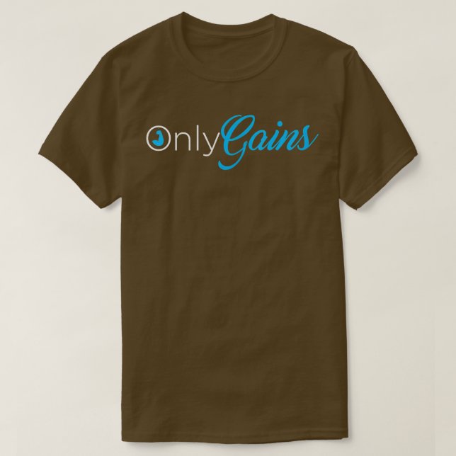 Camiseta Only gains funny trainings gym  (Frente do Design)