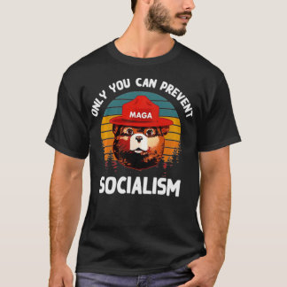 Camiseta Only You Can Prevent Socialism MAGA Bear Republica