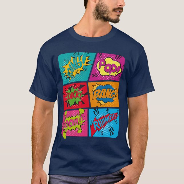 Camiseta onomatopoeia design (Frente)