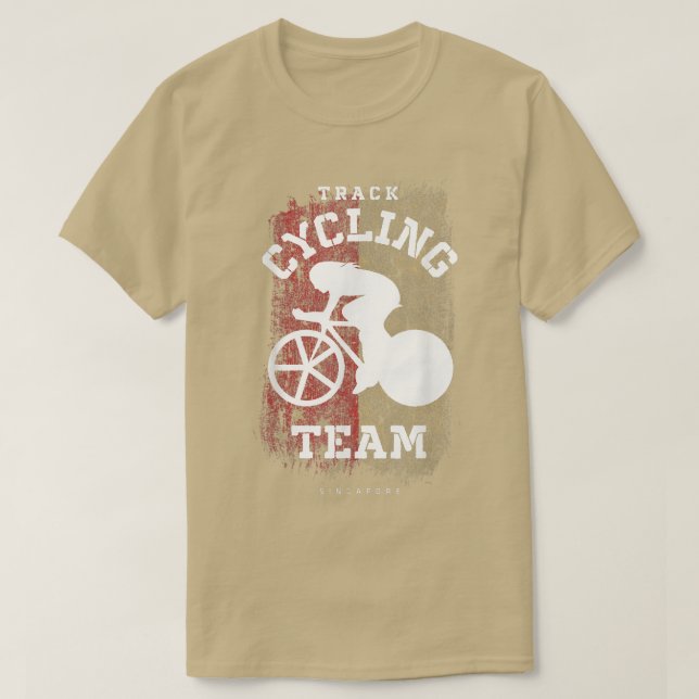 Camiseta Onu Passa Ciclismo Em Cingapura Velocidade Da Bici (Frente do Design)