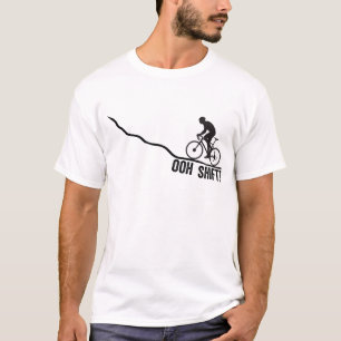 Camiseta Ooh Shift Engraçado Ciclista Subindo Ladeira