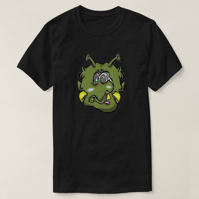 Camiseta Oops de Alienígena Zippy Trippy (Frente do Design)