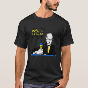 Camiseta Oops É Piada De Batata Azul E Sorvete Amarelo