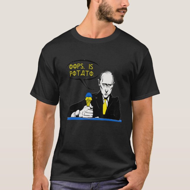 Camiseta Oops É Piada De Batata Azul E Sorvete Amarelo (Frente)