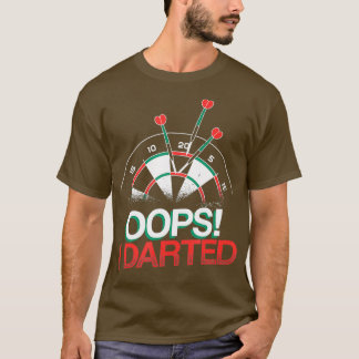 Camiseta Oops I Darwin Jogador De Dart Engraçado