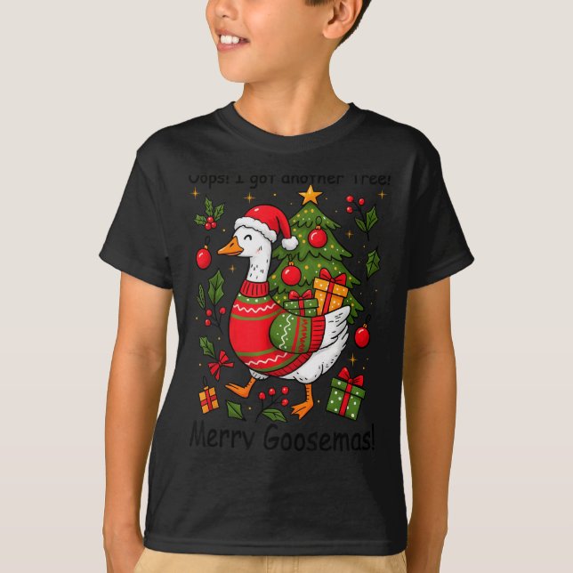 Camiseta Oops I Got Another Tree Merry Goosemas Silly Goose (Frente)