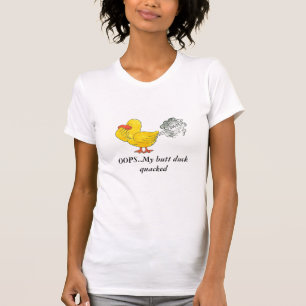 Camiseta OOPS. Meu pato do bumbum quacked