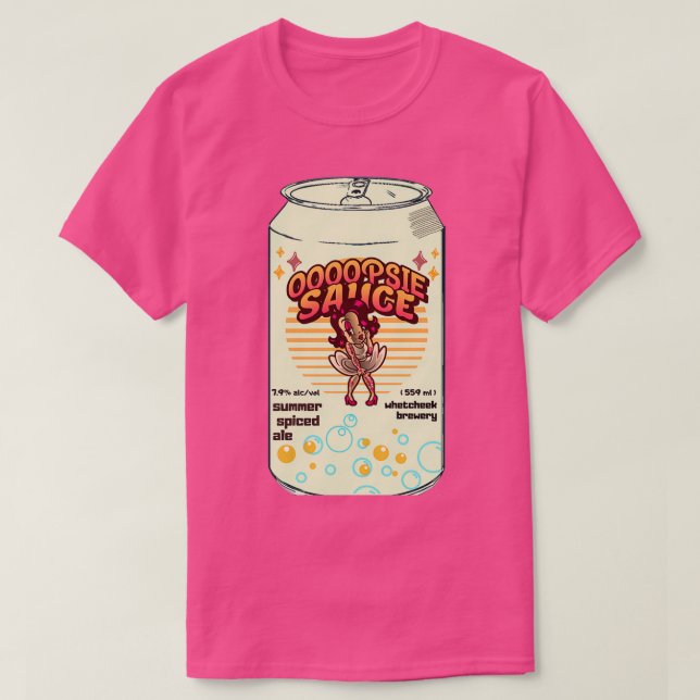 Camiseta Oopsie Sauce Beer (Frente do Design)