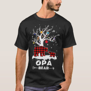 Camiseta Opa Bear Christmas Pajama Red Xadrez Família Buffa
