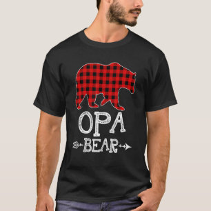 Camiseta Opa Bear Christmas Pajama Red Xadrez Família Buffa