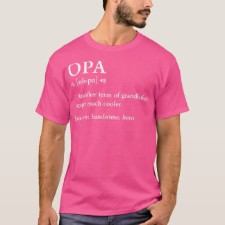 Camiseta Opa Definição Engraçada Significa Avô Avô F