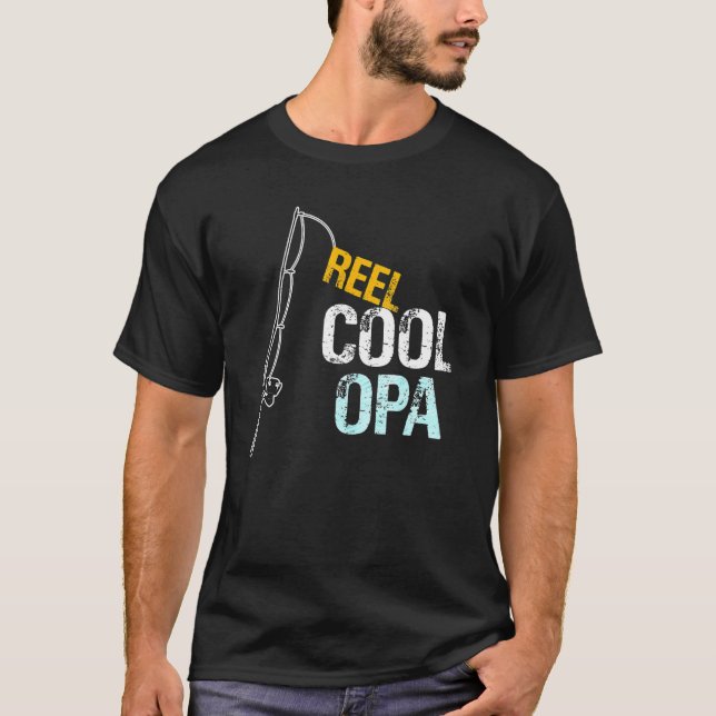 Camiseta Opa  From Granddaughter Grandson Reel Cool Opa (Frente)