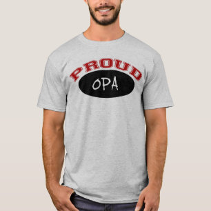 Camiseta Opa orgulhoso (preto e vermelho)