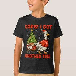 Camiseta Opa, Peguei Outra Árvore Merry Goosemas Silly Goos