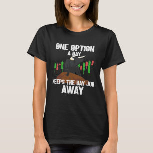 Camiseta Opção de um investidor numa bolsa de valores por d