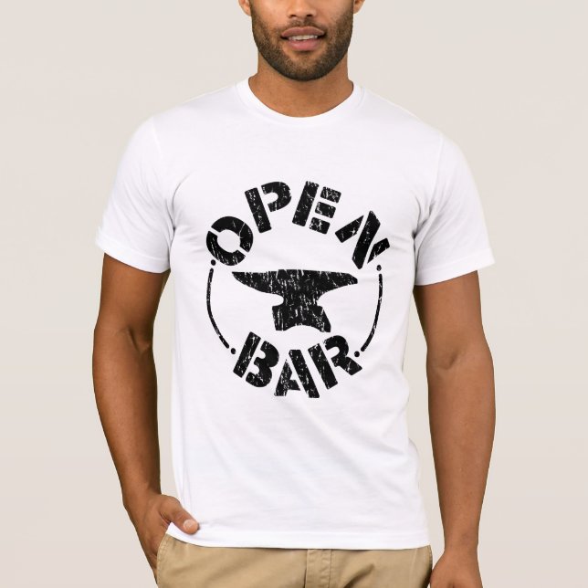 CAMISETA OPEN-BAR-BLACK (Frente)