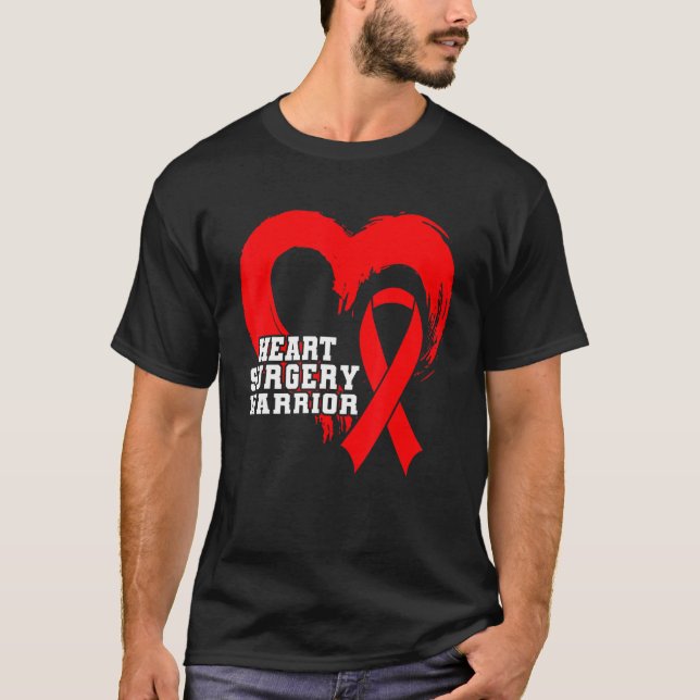 Camiseta Open Heart Surgery Bypass Awareness Heart Heart Su (Frente)