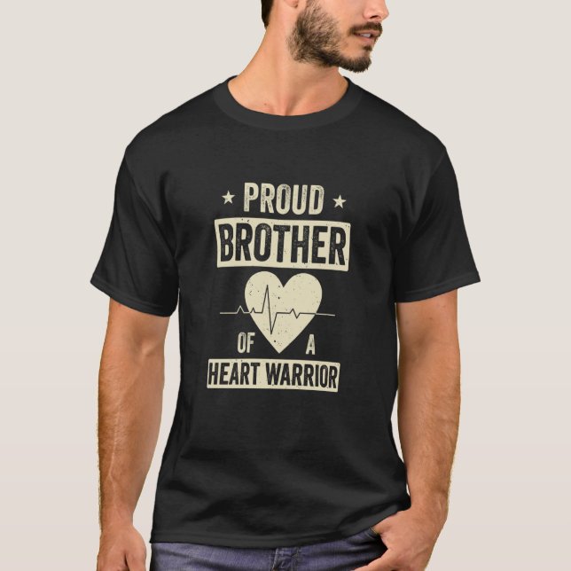Camiseta Open Heart Surgery CHD Transplant Brother of a Hea (Frente)
